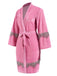 3PCS 1960er Rosa Spitze Samt Pyjama Set