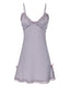 Lila 1950er Solide Spitze Träger Nachtwäsche