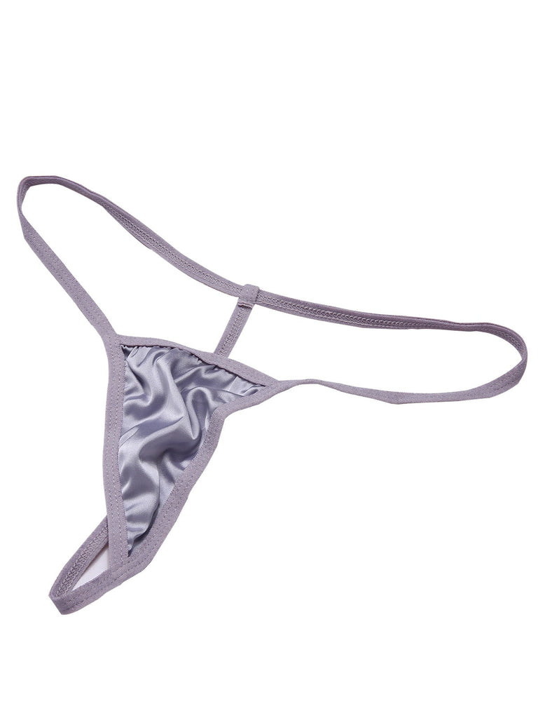 Lila 1950er Solide Spitze Träger Nachtwäsche