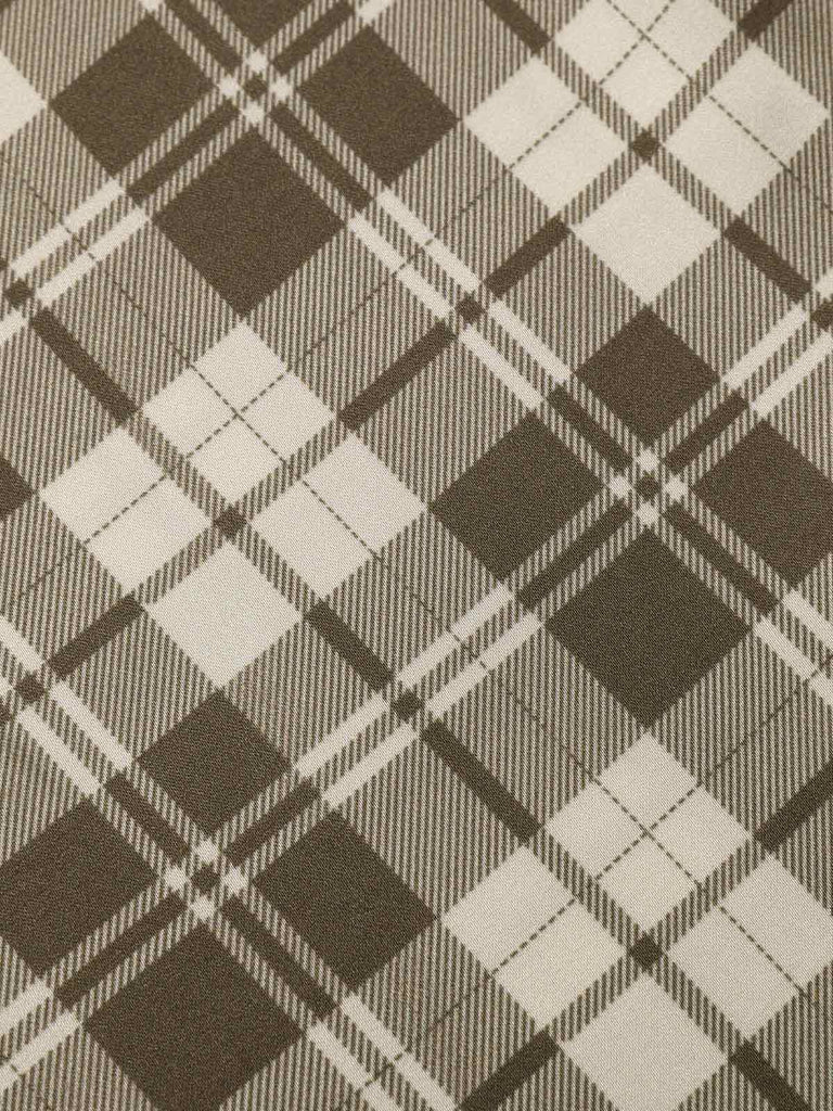 [Vorverkauf] Braun 1970er Plaid Spitze Träger Nachthemd