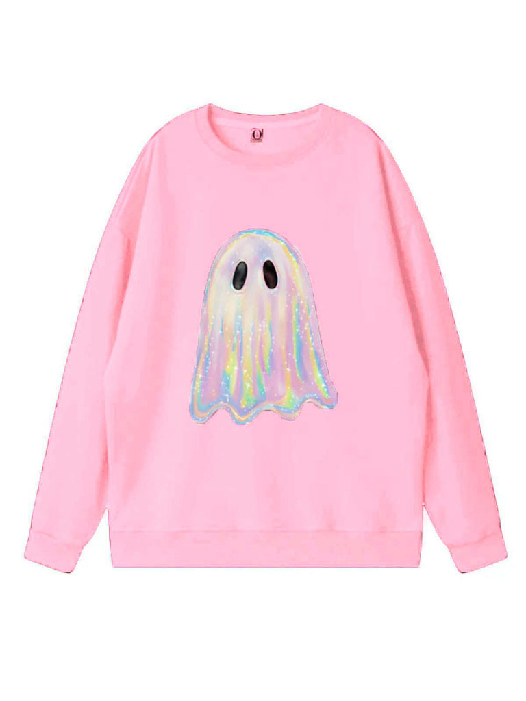 Vintage 1980er Halloween Geist Kürbis Sweatshirt