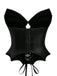 Schwarz 1970er Leder Gothic Fledermausflügel Korsett