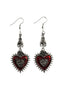 Gothic Rose Herz Auge Ohrringe