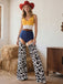 [Vorverkauf] 1980er V-Ausschnitt Cowgirl Cut-Out Gürtel Jumpsuit