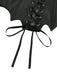 Schwarz 1970er Leder Gothic Fledermausflügel Korsett