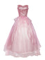 Rosa 1970er Böse Pailletten Prinzessinnen Lagen Tüllkleid