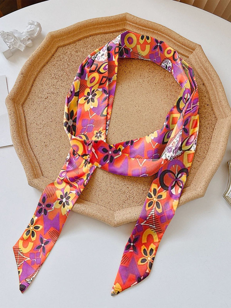 1970er Cashew Blumen Hippie Disco Kopftuch Kleid