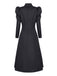 2PCS Schwarz 1940er Gothic Wicked-Inspiriert Elphaba Hexenkostüm mit Hut