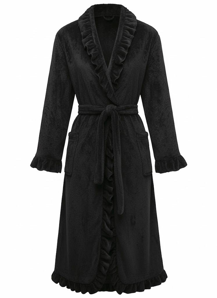 1930er Langarm Flanell Pajama Robe