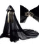 Schwarz Halloween Vampirbraut Netz Hooded Umhang
