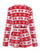 Rot 1960er Weihnachten Rentier-Korallenfleece Pyjama