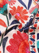 1960er Spaghetti Träger V-Ausschnitt Blumen Kleid