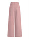 Rosa 1950er Hohe Taille Solide Hosen