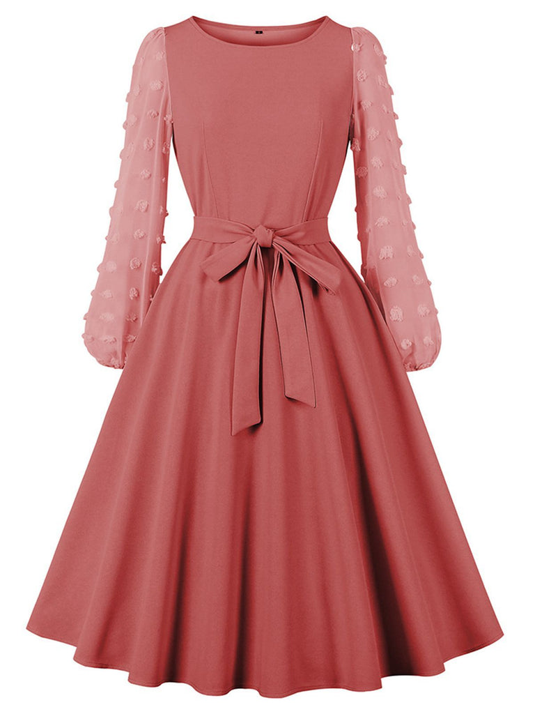 1950ER SWING KLEID AUS NETZGARN MIT SCHLEIFE