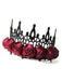 Schwarz & Rot Halloween Rosen Krone Stirnband