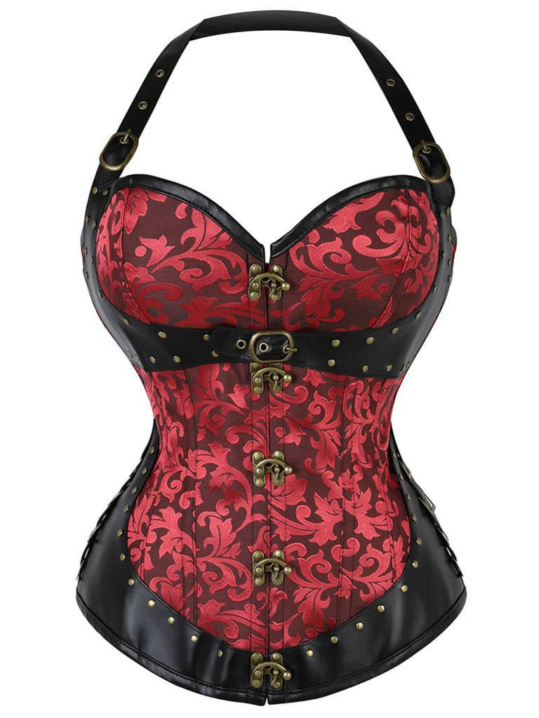ALLERHEILIGEN NECKHOLDER KORSETT STEAMPUNK GOTHIC BLUME