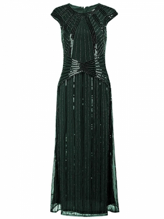 SCHWARZ 1920ER PARTY PAILLETTEN VINTAGE KLEID