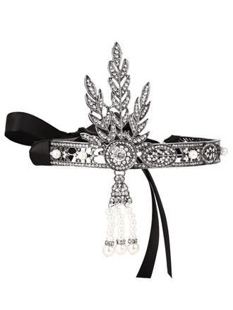 SCHWARZ 1920ER BLATT FLAPPER STRINBAND
