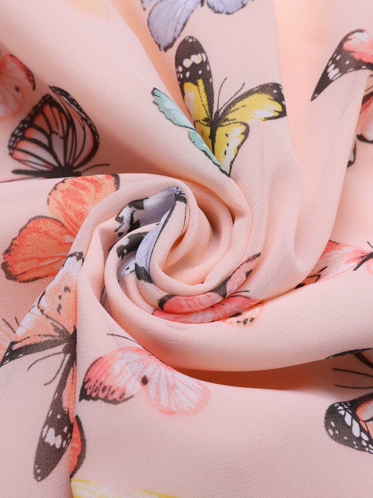 Hellrosa Schmetterlings Halter Kleid