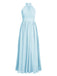 ÄRMELLOSES CHIFFON-FESTES VINTAGE-KLEID