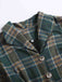 GRÜN 1950ER PLAID MITTEL ÄRMEL KLEID