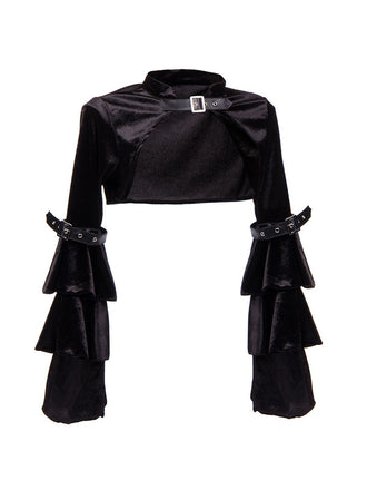 STEAMPUNK GOTISCHER HALLOWEEN-SCHAL MIT RÜSCHENÄRMELN