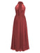 ÄRMELLOSES CHIFFON-FESTES VINTAGE-KLEID