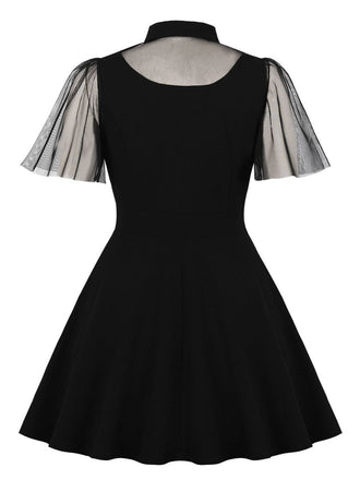 1950ER SCHWARZ SPITZE SWING KLEID