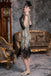 CHAMPAGNER 1920ER PERLEN FRANSE FLAPPER KLEID