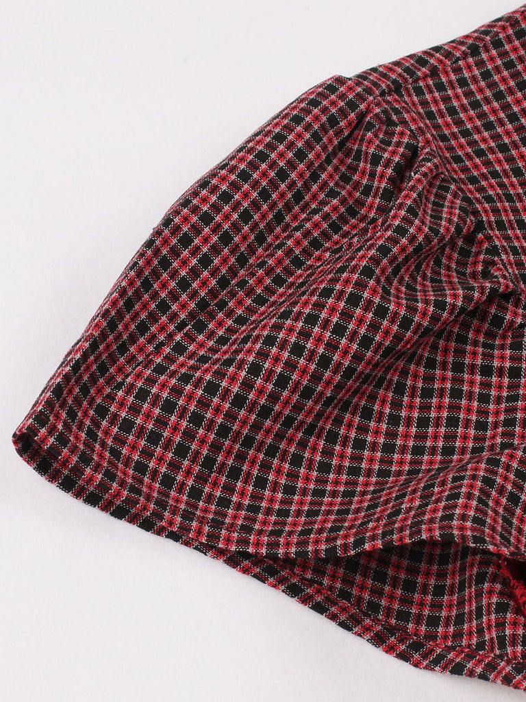 WEINROT 1950ER BOWKNOT SWING KLEID