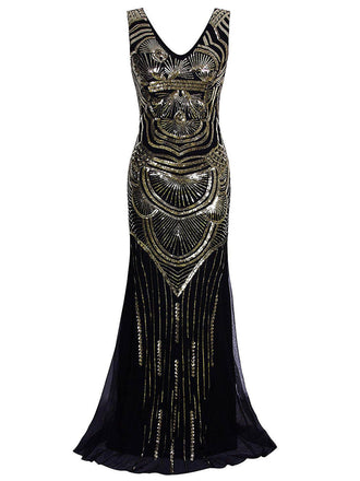1920ER LANGE PAILLETTEN NIXE ABENDKLEID