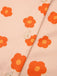2PCS Orange 1960er Blumenhemd & Rock