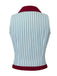2PCS 1950er Blaue Streifen Patchwork Bluse & Rote Shorts