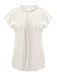 1950er Weiße Vintage Bluse mit Rollkragen