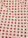 1950er Rote gepunktete fliegenden Ärmeln Bluse