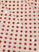 2PCS 1950er Rote gepunktete Bluse & Burgundische Hose