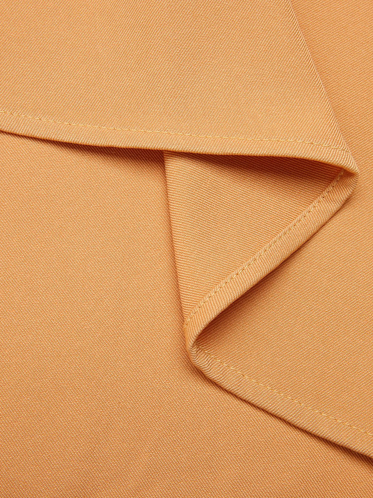 Aprikosengelbes 1950er Bandeau-Schirmkleid