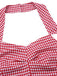 [Vorverkauf] 2PCS 1960er Rot Karierte Bluse & Feste Shorts