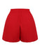 [Vorverkauf] 2PCS 1960er Rot Karierte Bluse & Feste Shorts