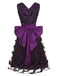 [Vorverkauf] Deep Purple 1950er Halloween Fledermaus Schleife Kleid