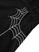 [Vorverkauf] Schwarzes 1950er Halloween schulterfreies Spinnennetzkleid