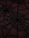 [Vorverkauf] Tiefrotes 1960er Halloween-Spinnennetz-Kleid