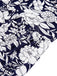 Marineblaue 1960er Blumen Hose mit weitem Bein