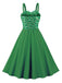 1950er Floral Patchwork Träger Swing Kleid