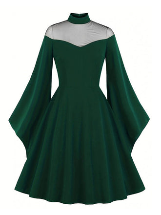 1950er Gothic Kleid mit Schlagärmeln