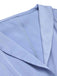 Blau 1950er Solide Revers Bluse
