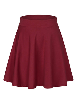 1940er Solide Schenkellanger Rock in A-Linie