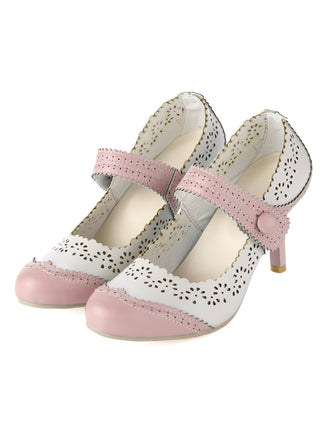 Rosa VINTAGE BLUMEN PATCHWORK HOHE ABSATZ SANDALEN