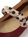 RETRO POLKA DOT LEDERSCHUHE MIT RIEMEN