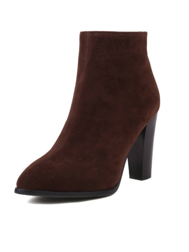 FLEECE EINFARBIG HOHEM ABSATZ STIEFEL